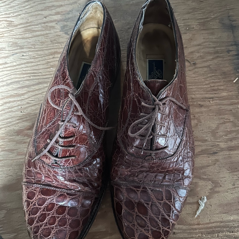 Vintage men’s Bragano Cole haan shoes size 10.5 genuine alligator